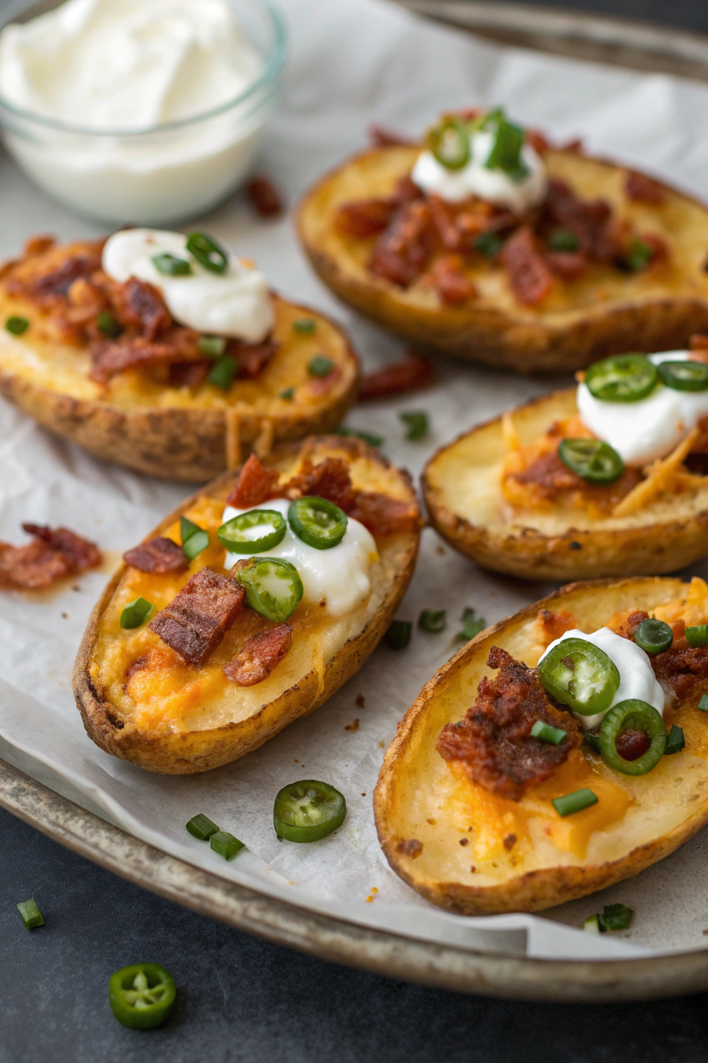 Cheesy Game Day Potato Skins Recipe