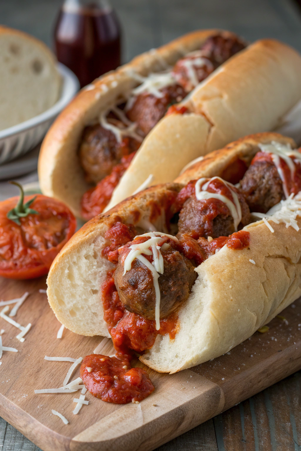 Cheesy Meatball Subs Recipe