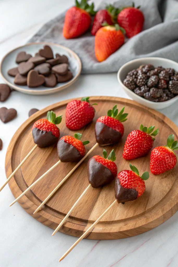 Chocolate Covered Strawberry Heart Pops Recipe