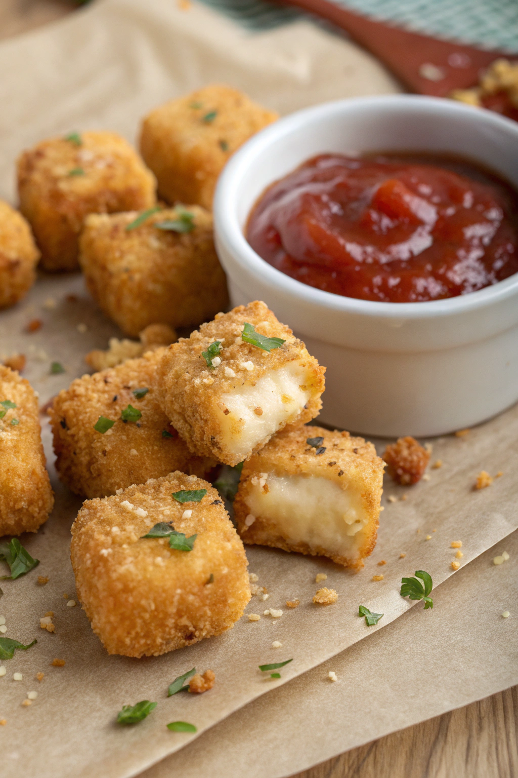 Crispy Fried Mozzarella Cheese Bites Recipe