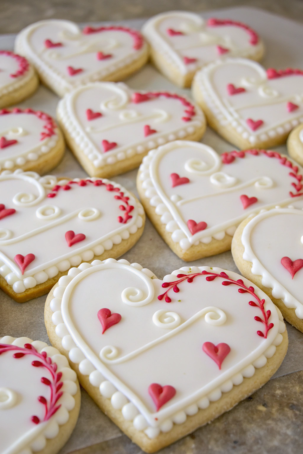 Heart Cookies Decorated Royal Icing Recipe
