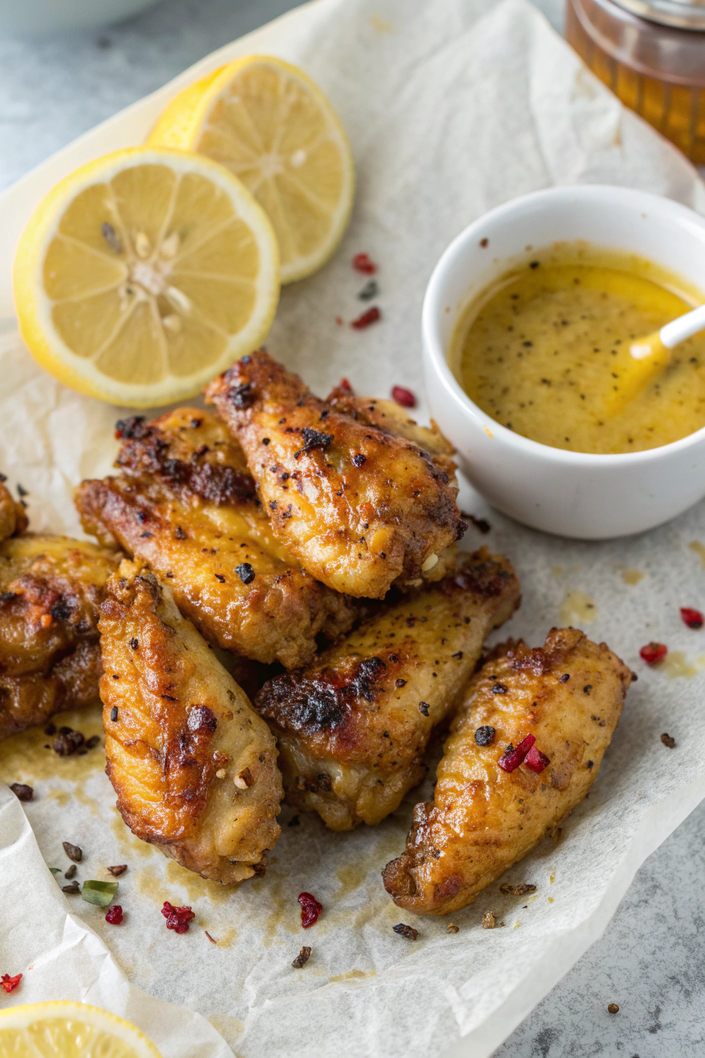 Lemon Pepper Wings with Honey Recipe