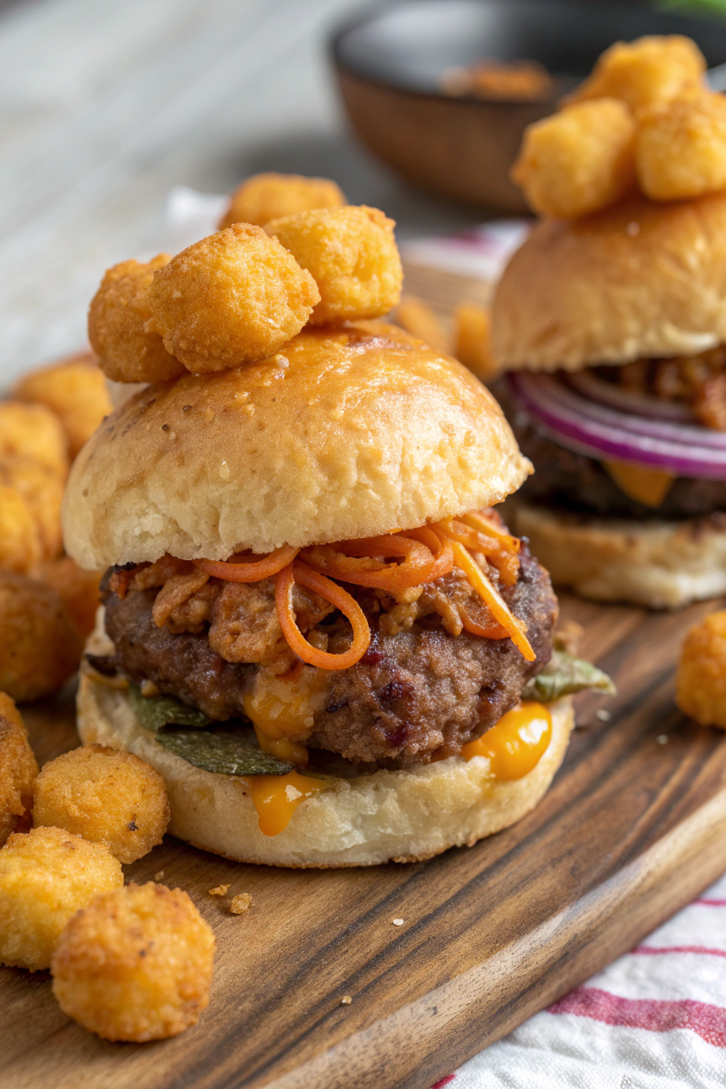Mini Tater Tot Cheeseburgers Recipe