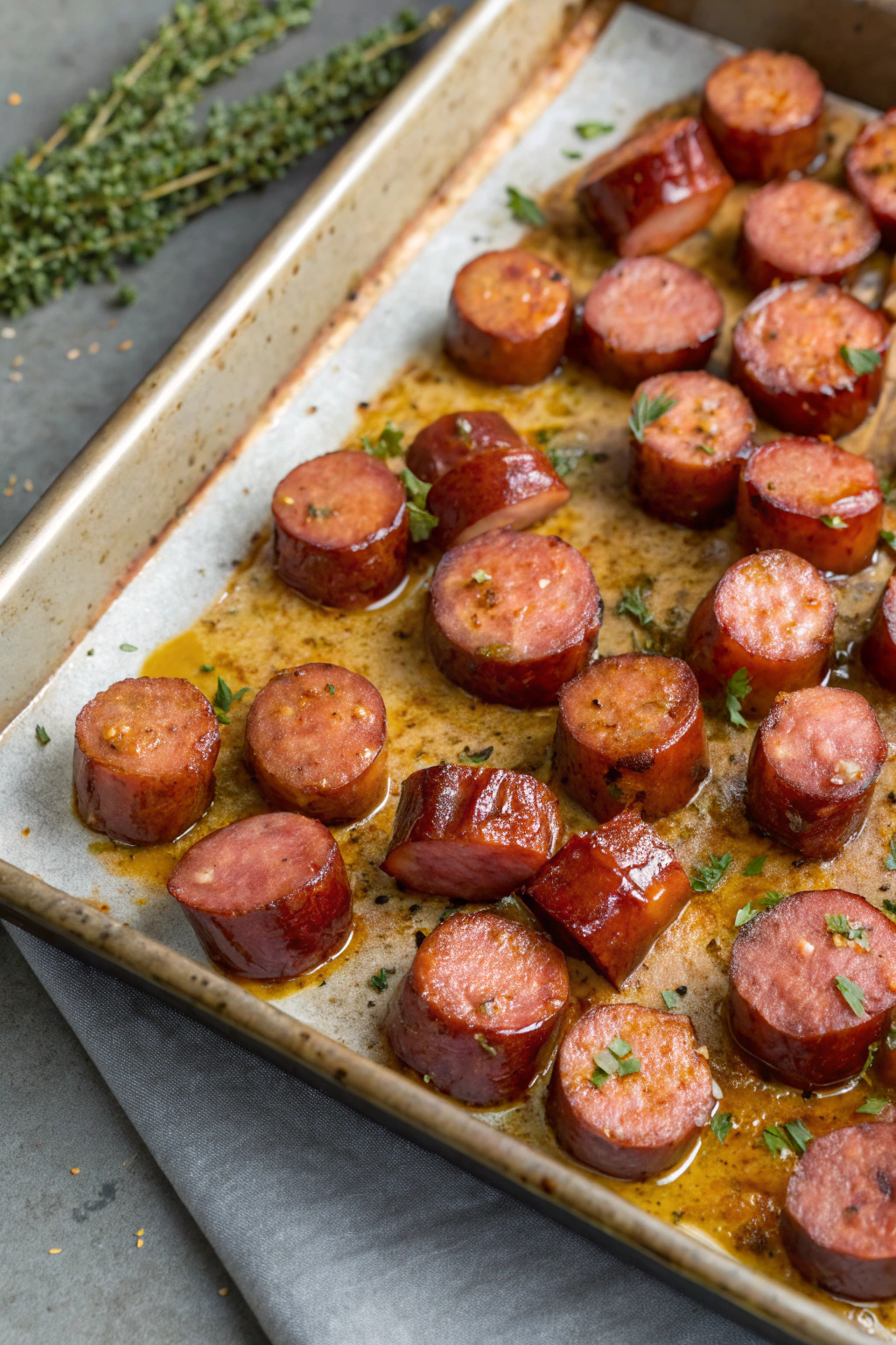 Mustard Hasselback Kielbasa Bites Recipe