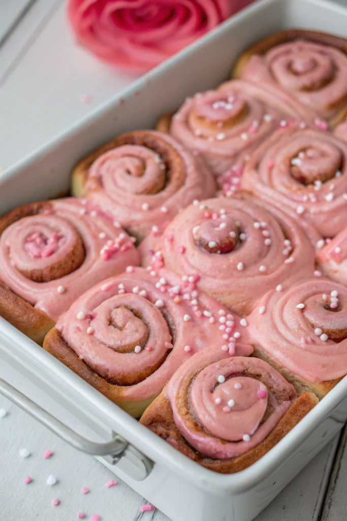 Pink Velvet Cinnamon Rolls Recipe