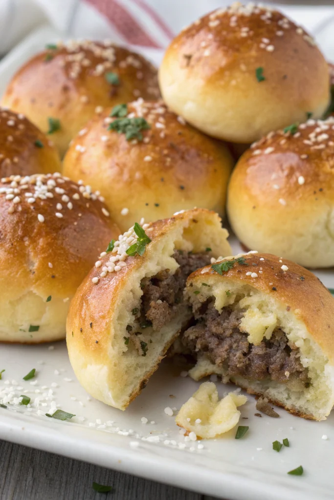 Tasty Garlic Parmesan Cheeseburger Bombs Recipe