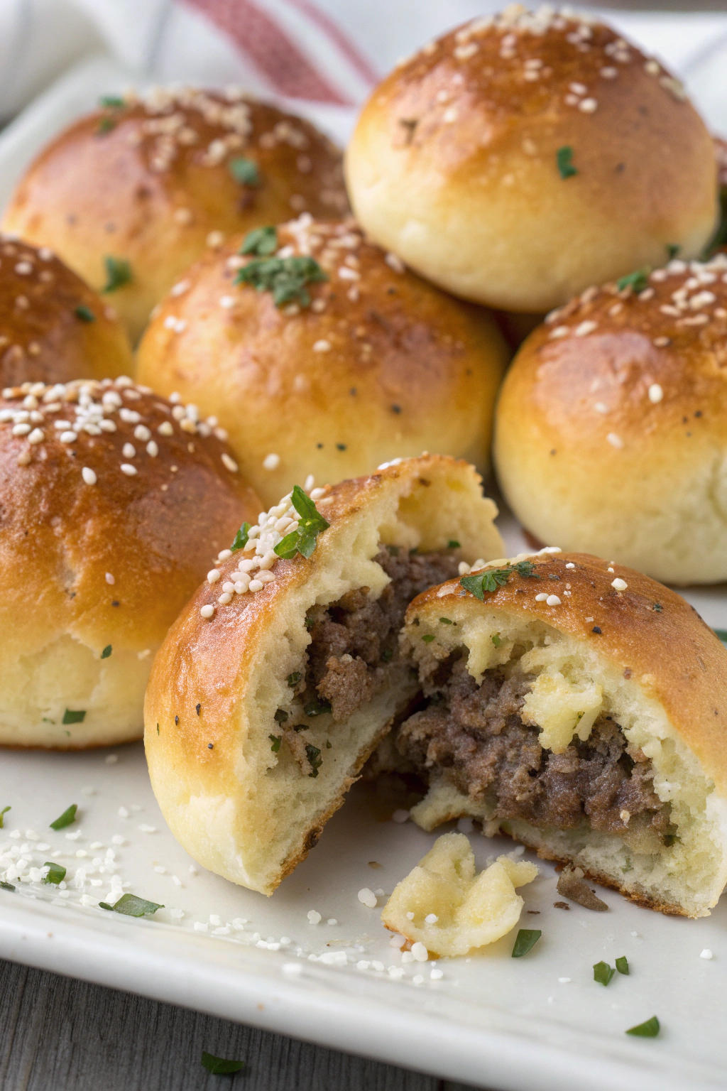 Tasty Garlic Parmesan Cheeseburger Bombs Recipe