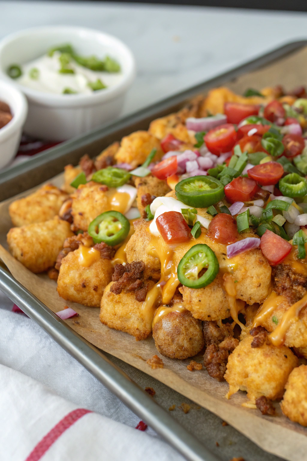 Tasty Loaded Tater Tot Nachos Recipe