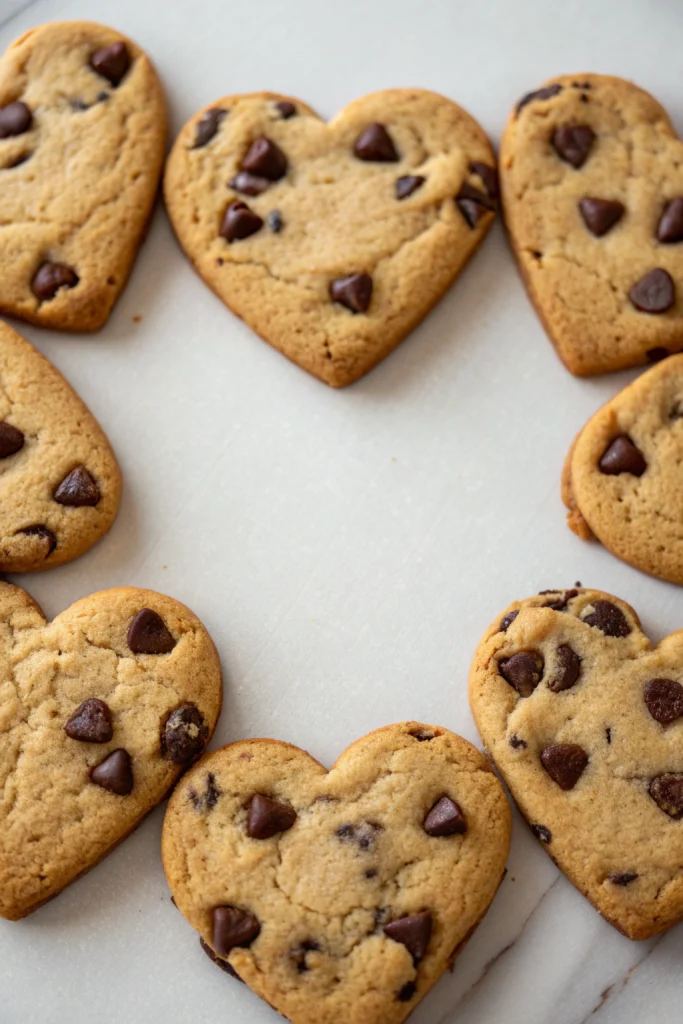 Valentine's Day Cookies with Chocolate Chips