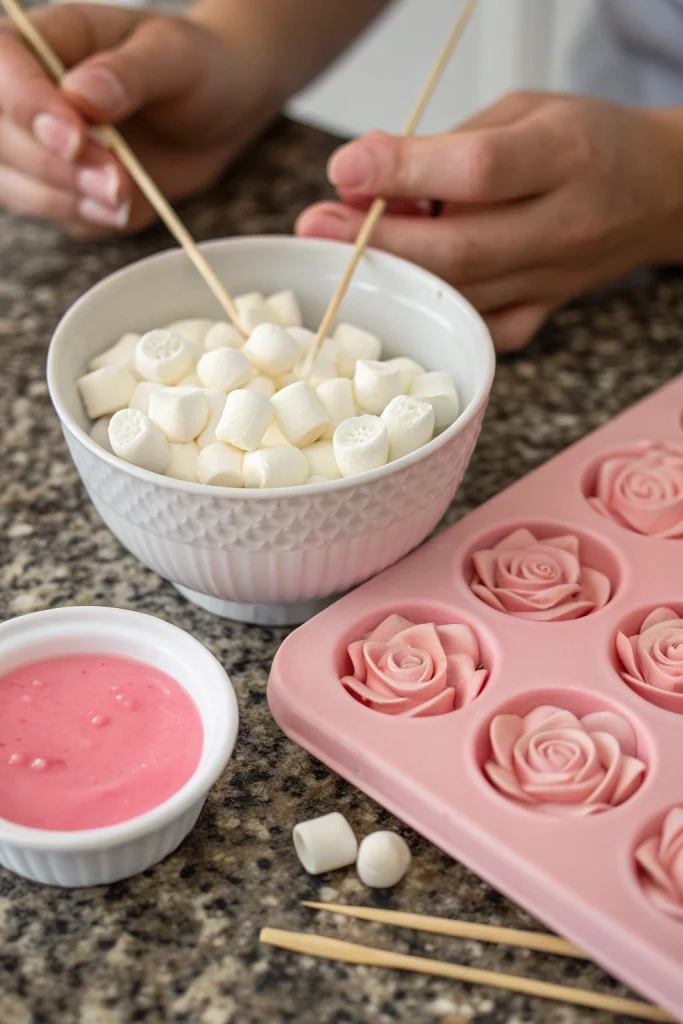 Valentines Day Marshmallow Flower Recipe
