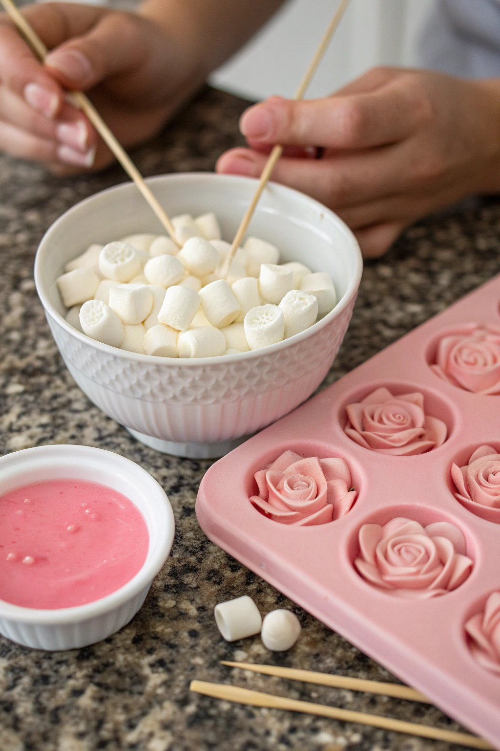 Valentines Day Marshmallow Flower Recipe