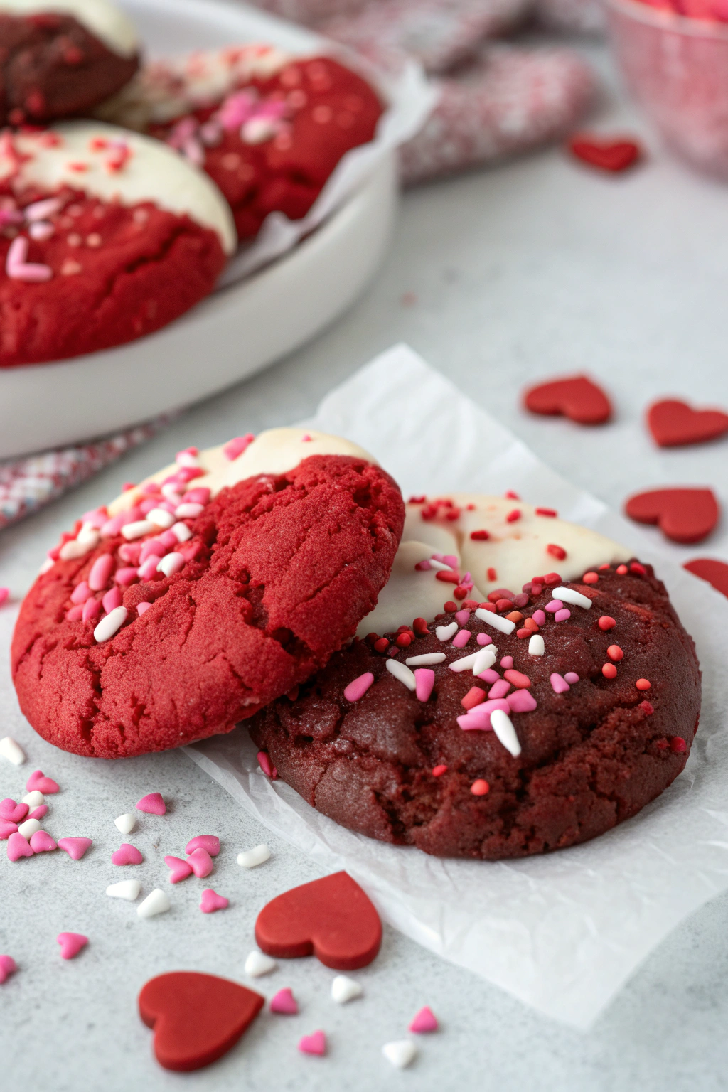 Valentine's Day Red Velvet Cookies