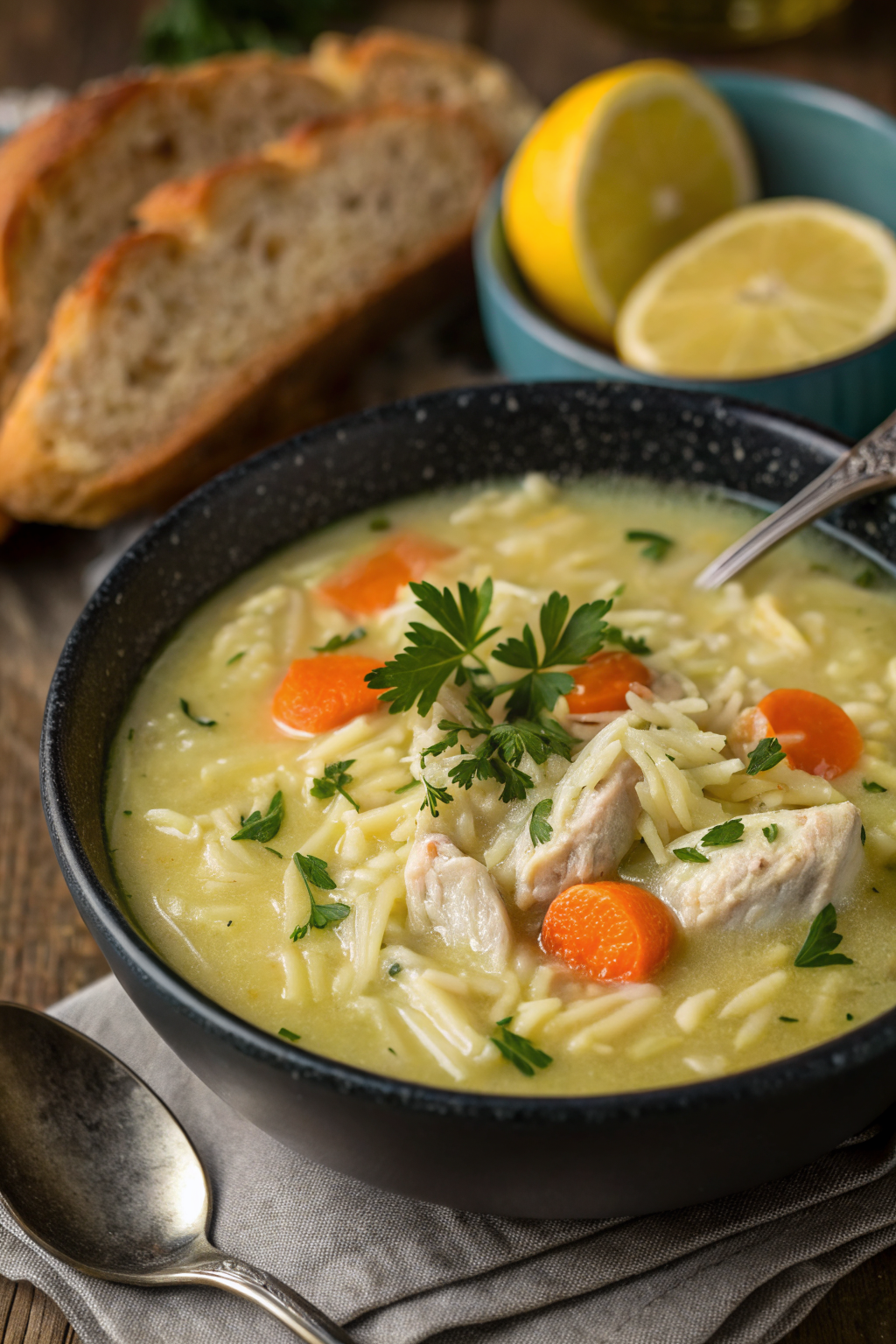Avgolemono Greek Lemon Chicken Soup Recipe