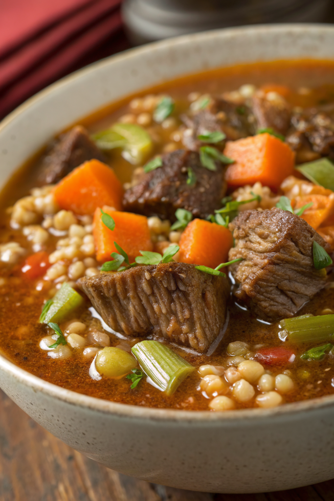 Beef Barley Soup Recipe