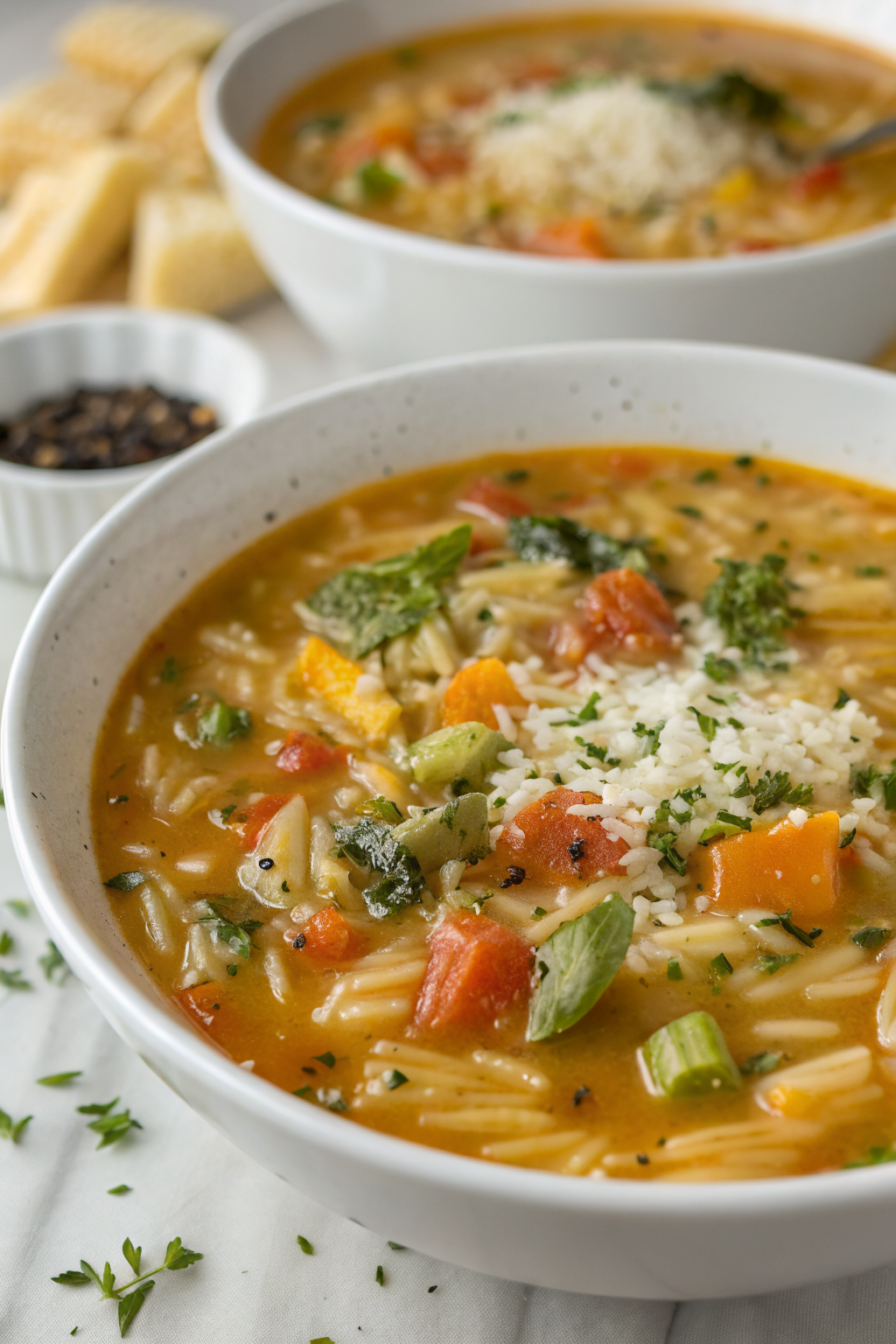 Healthy Vegetable Orzo Soup Recipe