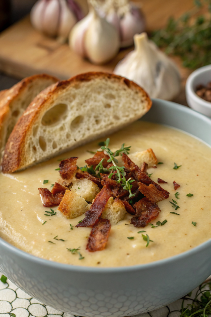 Roasted Garlic Soup Recipe