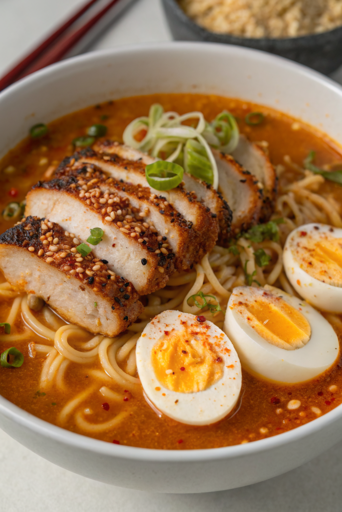 Spicy Creamy Chicken Ramen Recipe