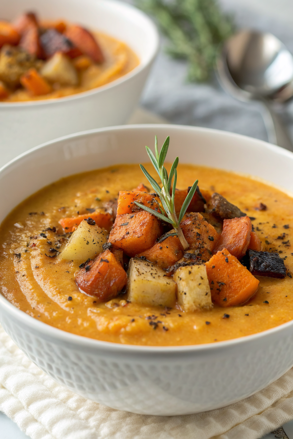 Tasty Roasted Winter Vegetable Soup Recipe