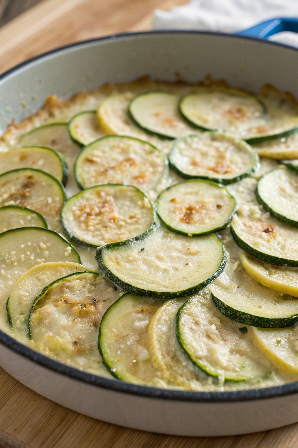 Creamy Parmesan Baked Zucchini Recipe