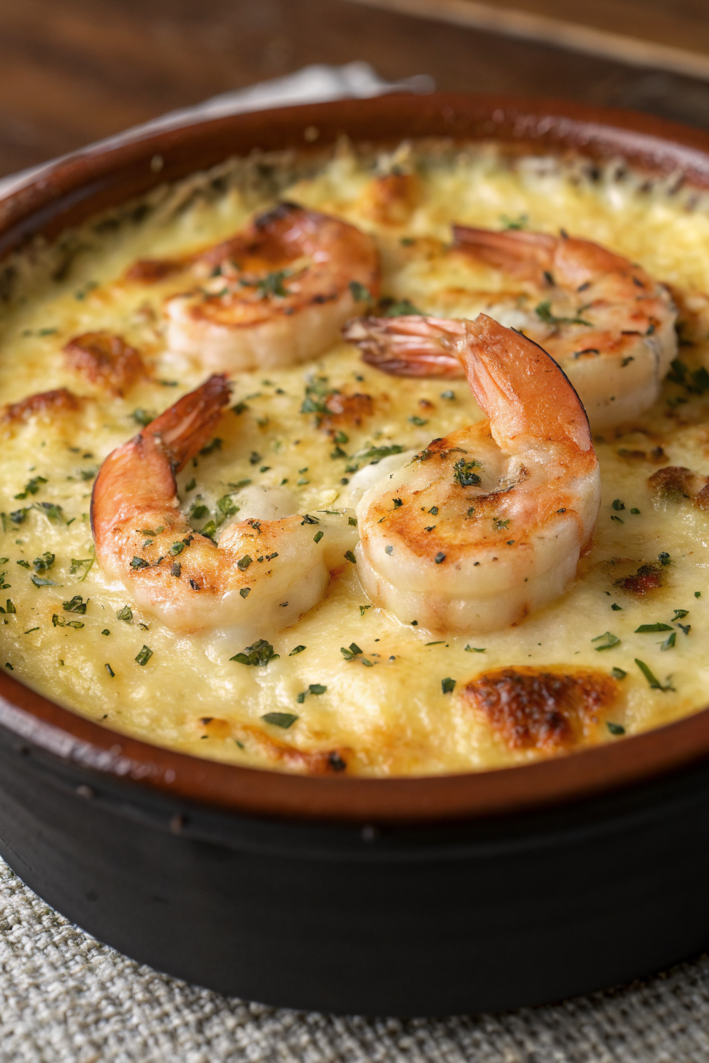 Creamy Seafood Gratin with Scallops Shrimp