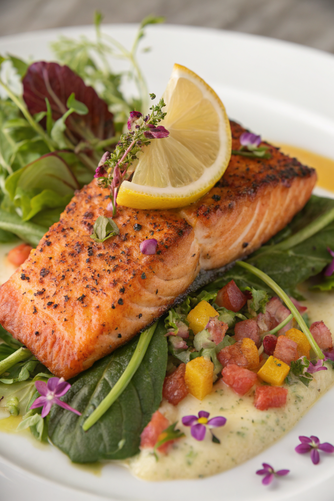 Crispy Skin Salmon with Lemon Beurre Blanc