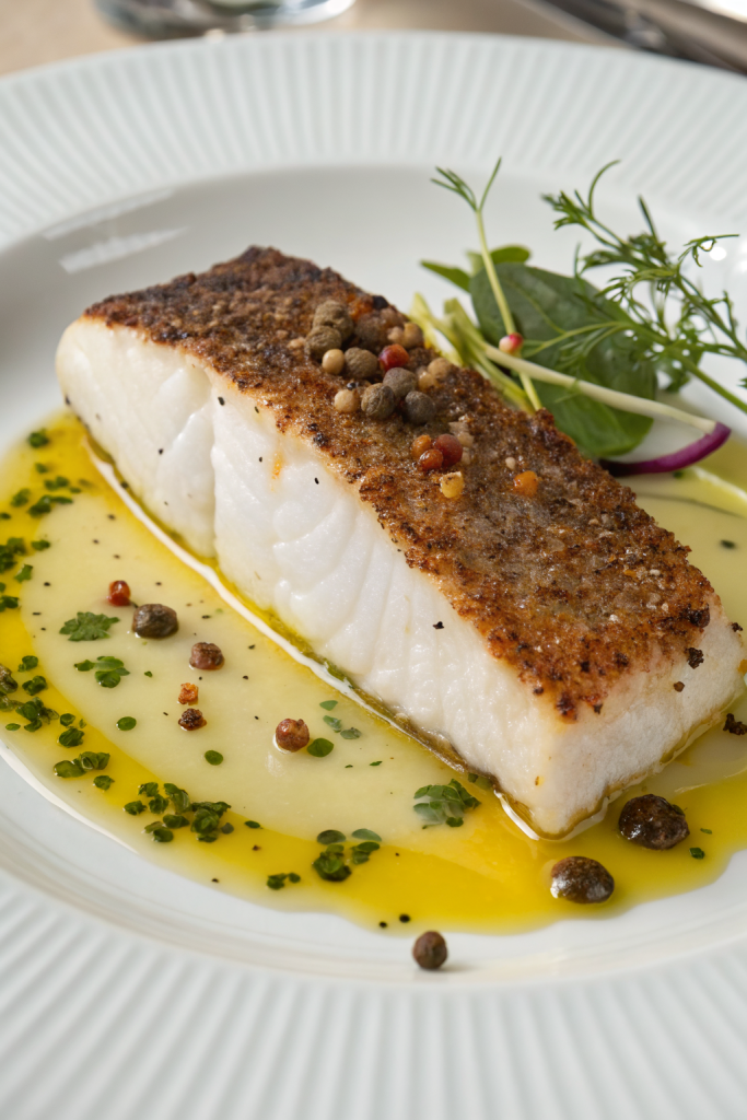 Parmesan-Crusted Sea Bass Recipe