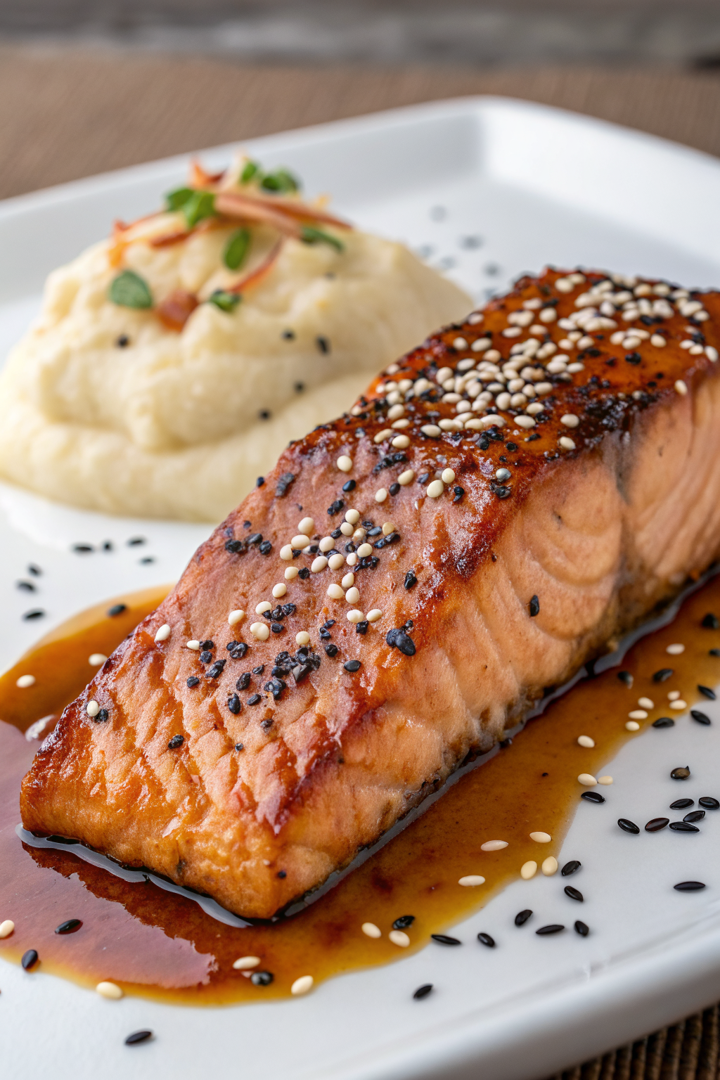 Sake-Glazed Salmon with Sesame Seeds