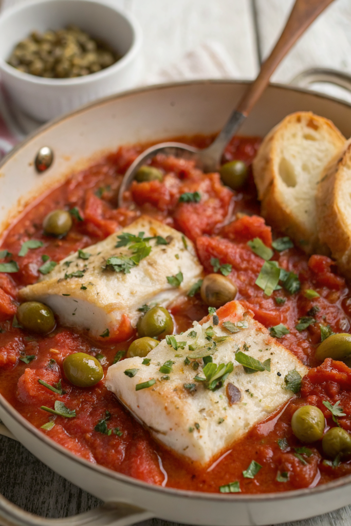 Savory Fish Puttanesca Recipe