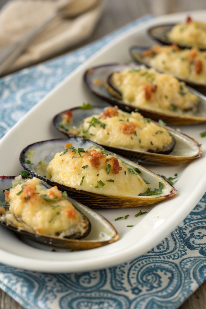 Stuffed Baked Mussels Recipe