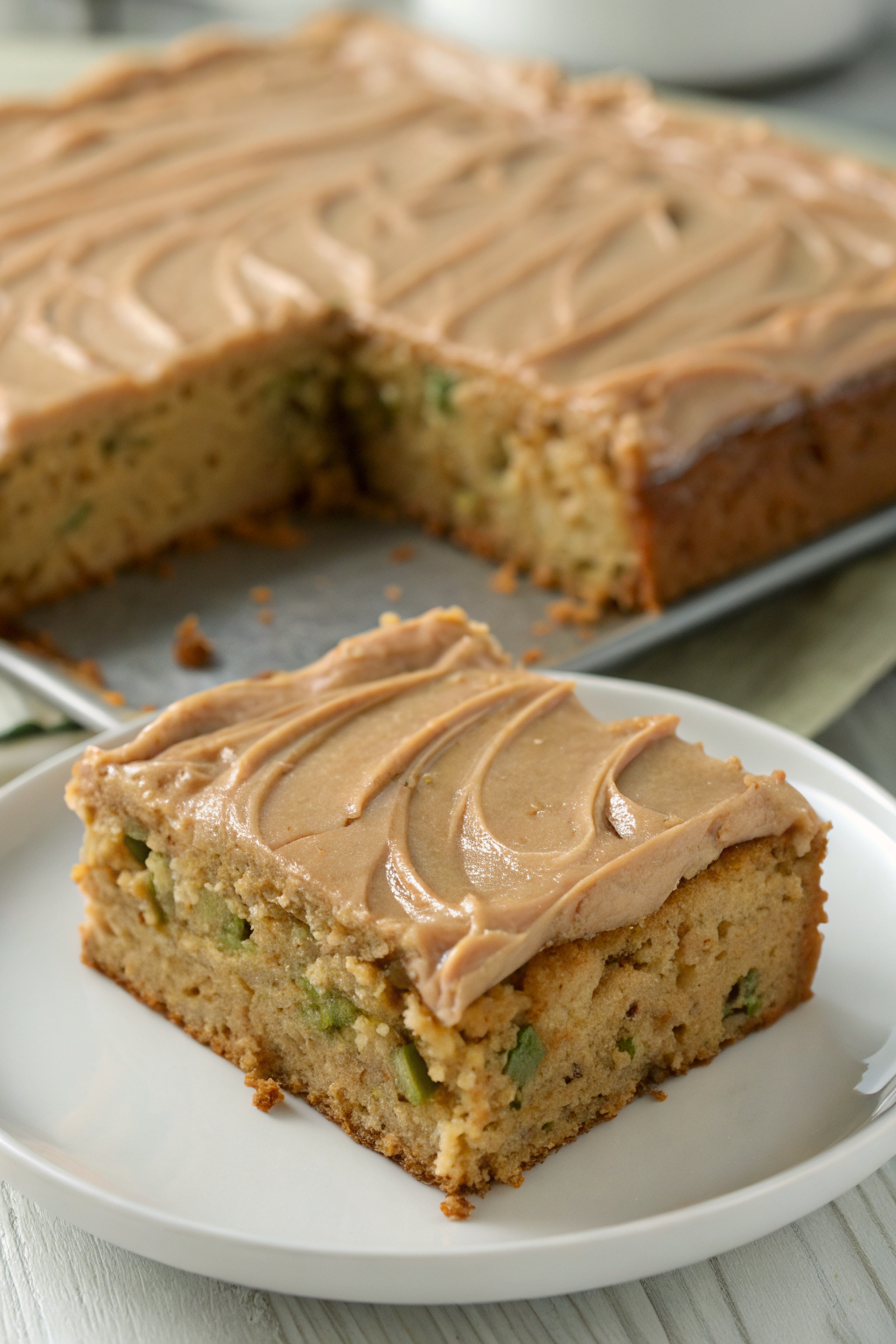 Zucchini Cake With Brown Sugar Icing