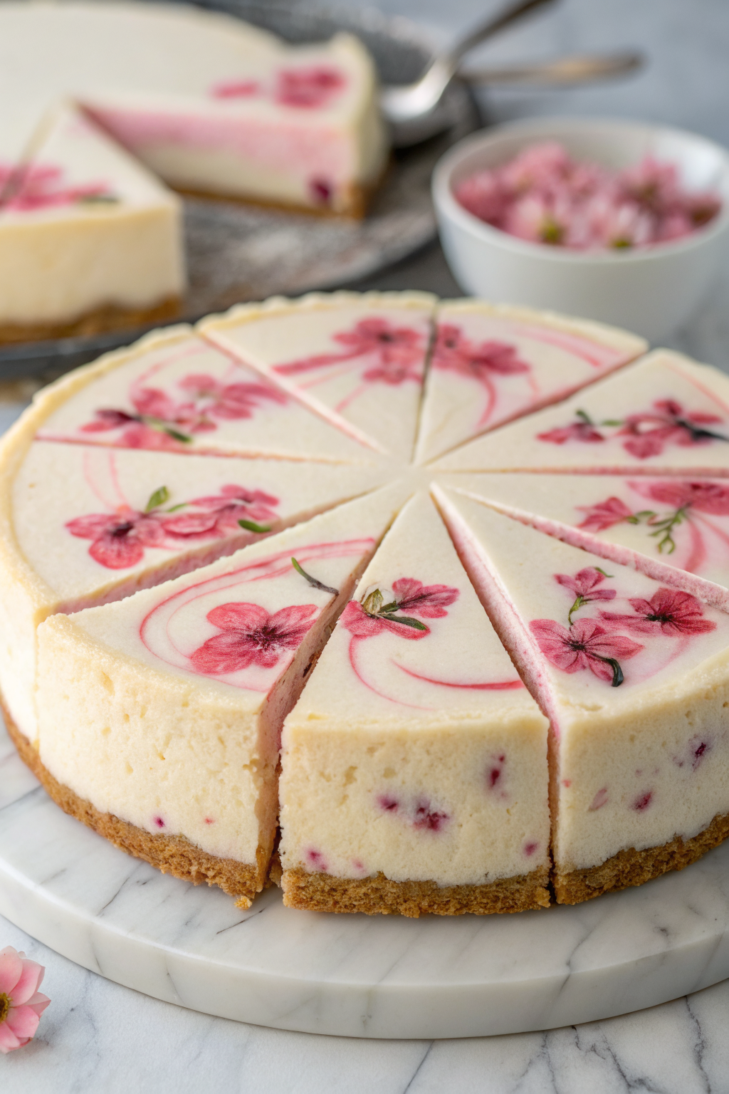 Cherry Blossom Japanese Sakura Cheesecake Recipe
