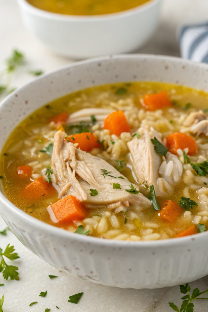 Homemade Chicken Rice Soup Recipe