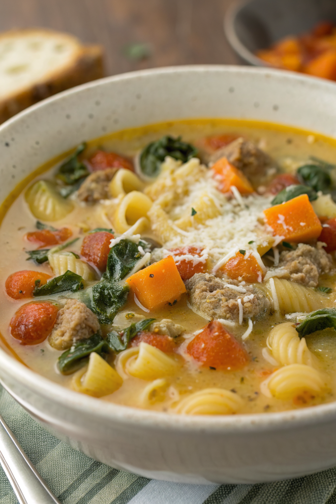 Italian Sausage Pasta Soup Recipe