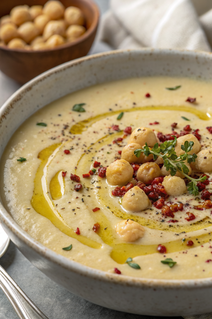 Vegan Garlic Chickpea Soup Recipe