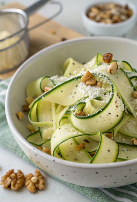 10 Minute Shaved Zucchini Salad with Lemon Parmesan