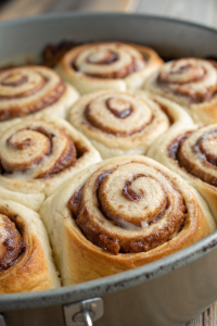 Apple Cinnamon Rolls with Brown Butter Maple Icing