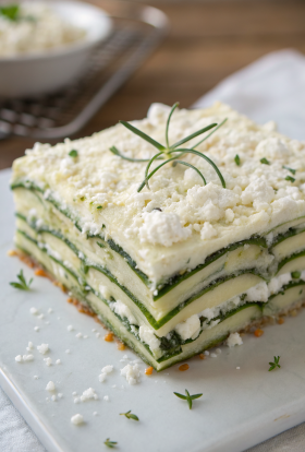 Baked Zucchini Spinach and Feta Casserole Recipe