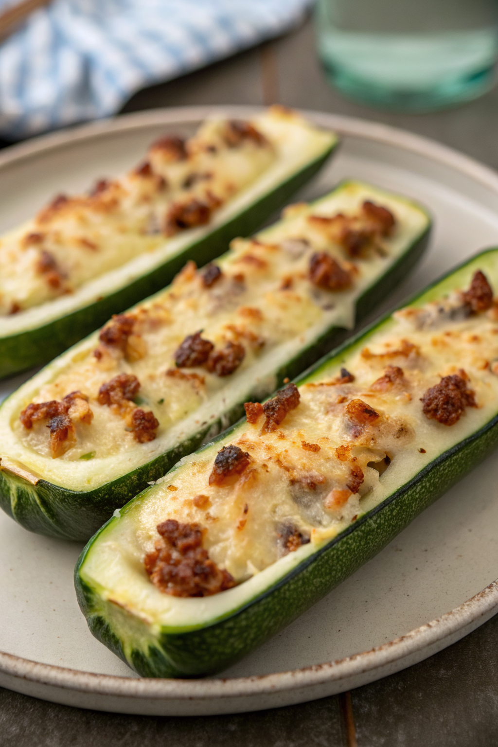 Cheesy Garlic Zucchini Steaks Recipe