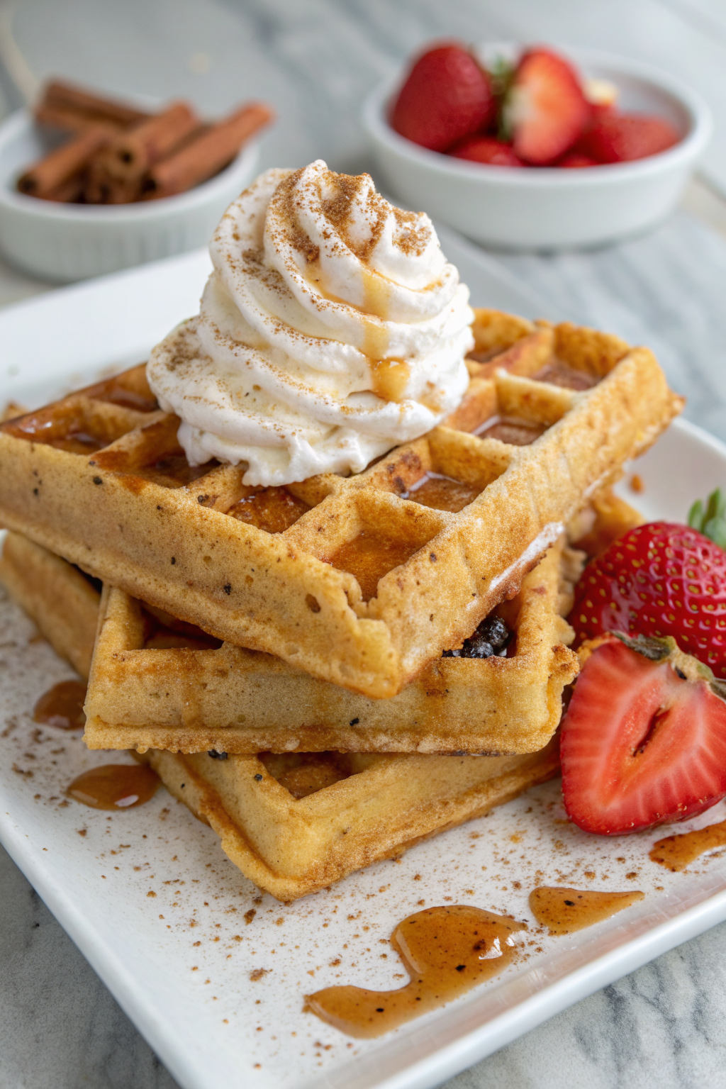 Cinnamon Zucchini Waffles Recipe