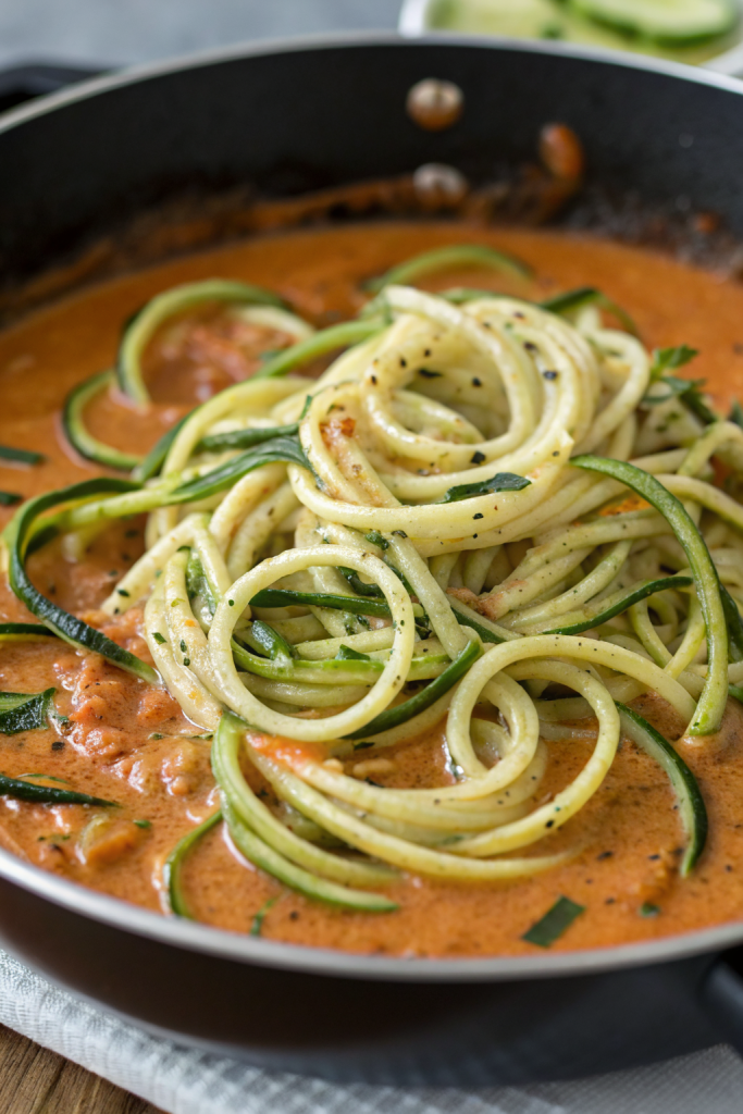 Creamy Tomato Sauce with Zoodles