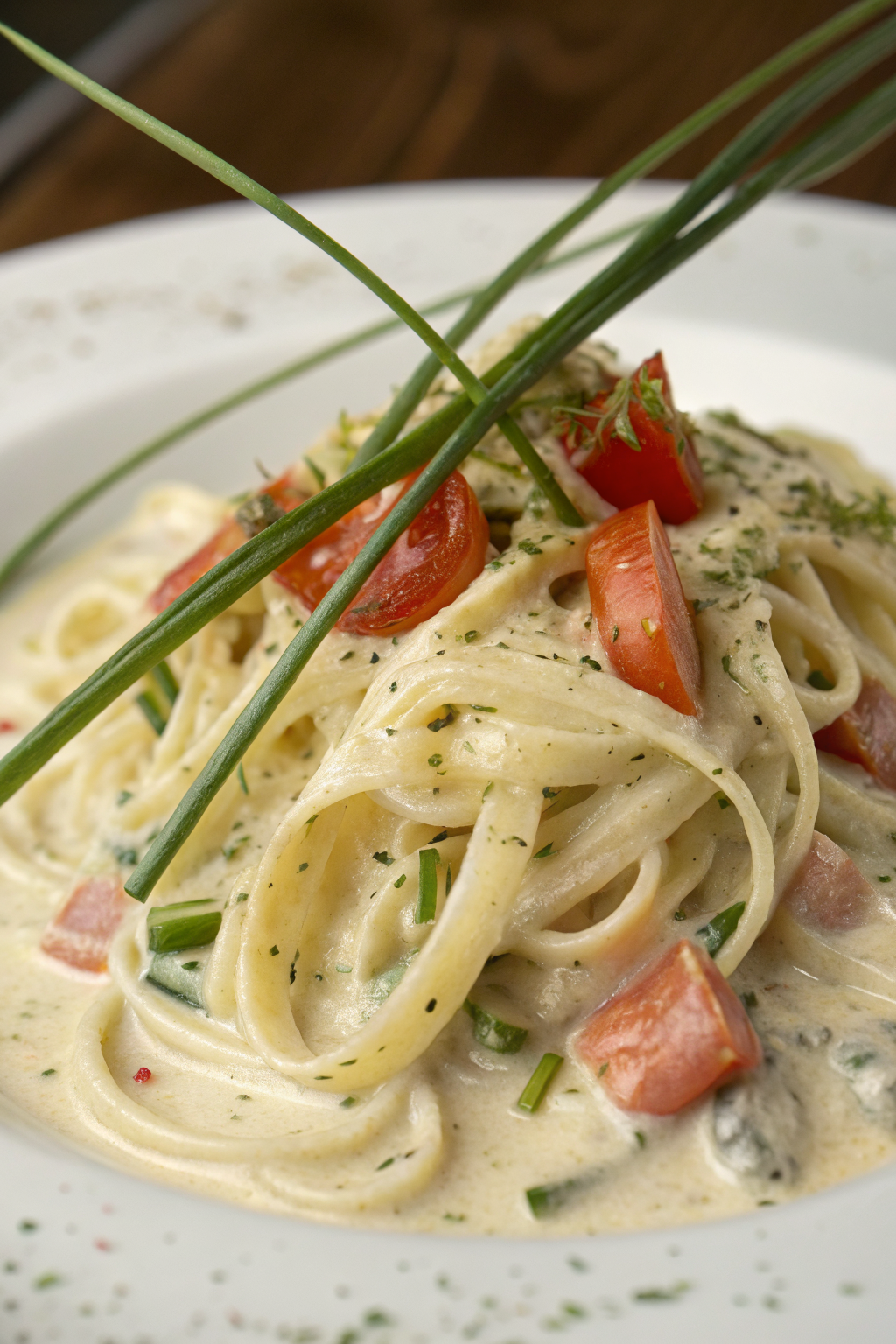 Creamy Vegan Zucchini Pasta with Basil and Lemon