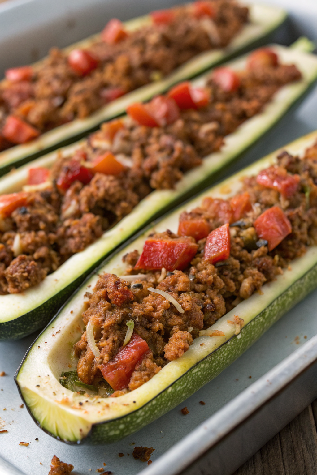 Easy Ground Beef Zucchini Boats Recipe
