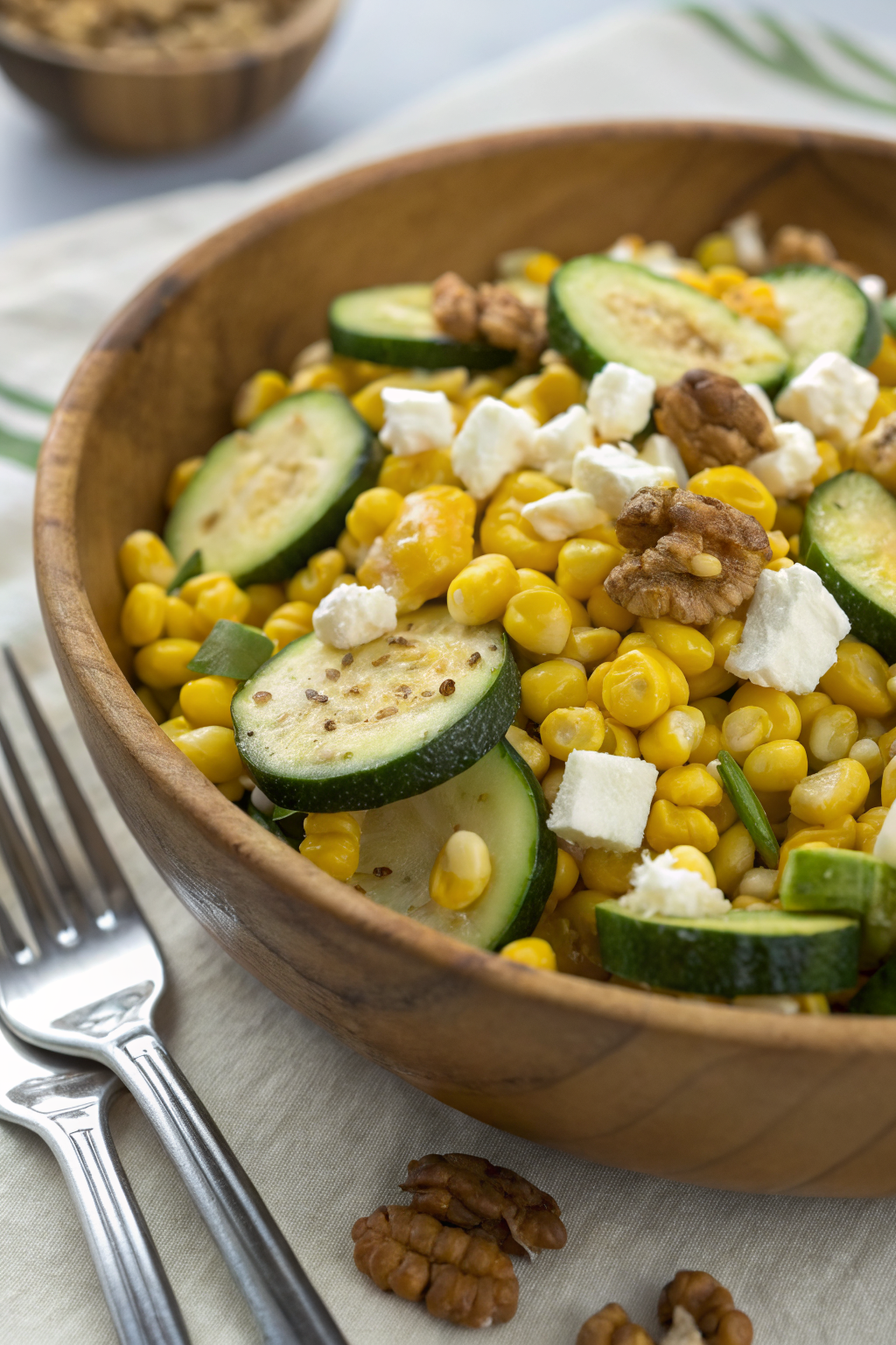 Grilled Corn Salad With Zucchini And Feta