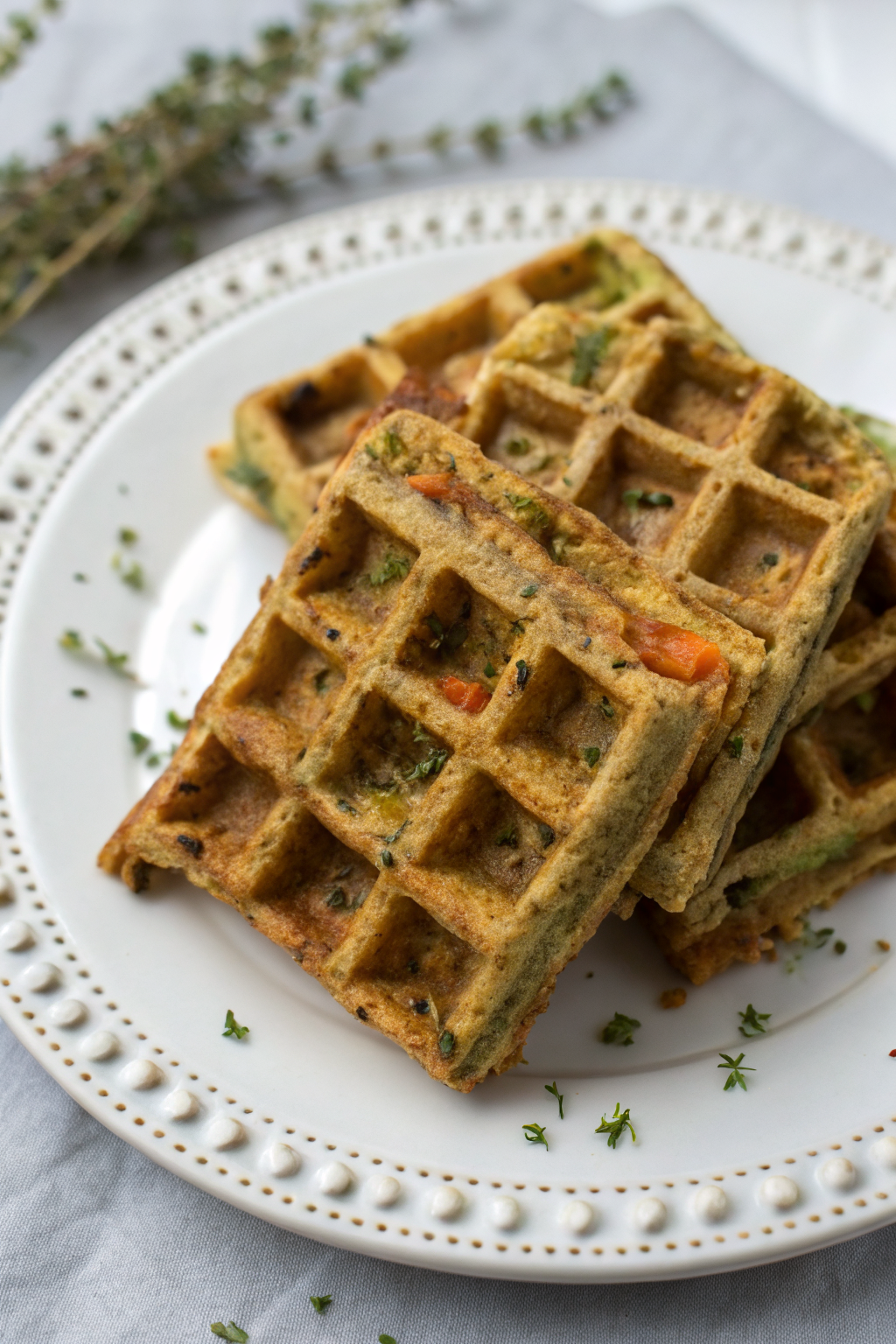 Keto Vegetable Waffles Recipe