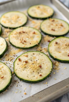 Low Calorie Zucchini Chips