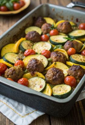 Low Carb Zucchini and Sausage Casserole