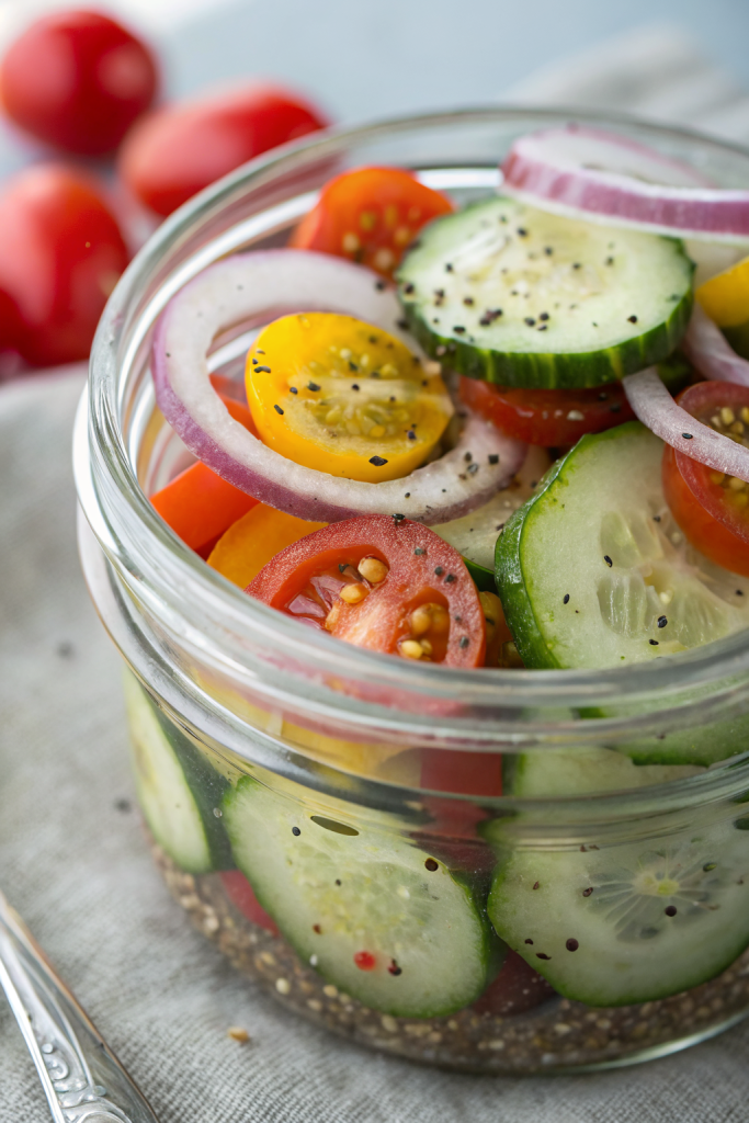 Marinated Cucumbers Onions and Tomatoes Recipe
