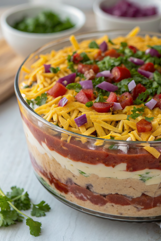 No Bake Taco Dip Recipe