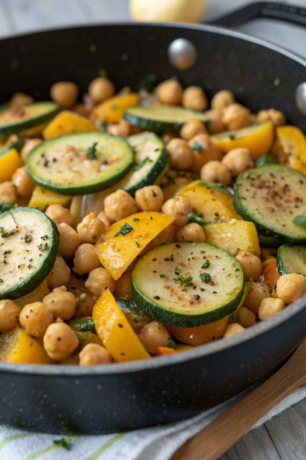 Quick Zucchini and Chickpea Skillet Recipe