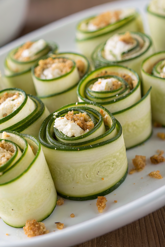 Roasted Zucchini Rolls with Guacamole Recipe